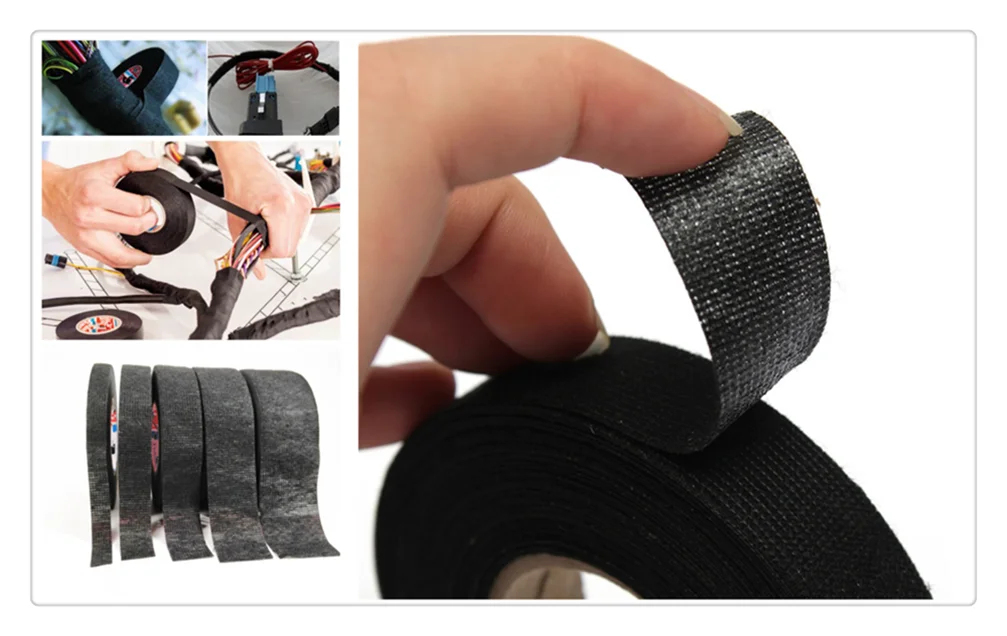 15 м Автомобильная мотоциклетная обмотка бархатная проводка огнестойкая лента