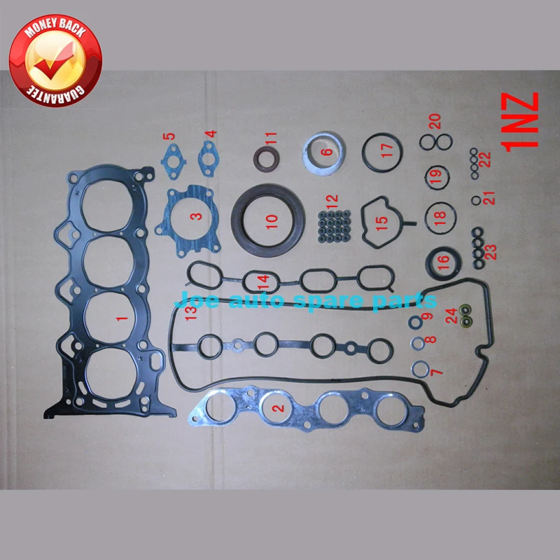 

Полный комплект прокладок для двигателя 1NZ 1nzfe 1497CC 2NZ 2nzfe 1299CC, для Toyota ECHO/YARIS/ALTIS 1.3L 1.5L 1995-2005 50176900