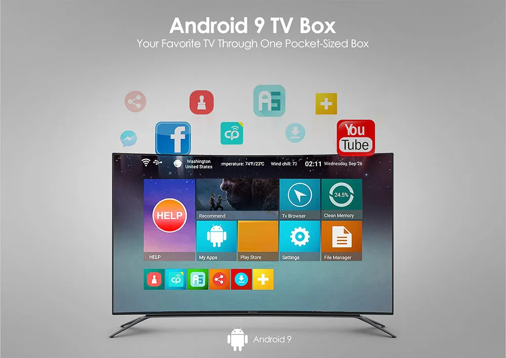Beelink GT-King Smart Android tv Box Android 9,0 Amlogic S922X 4 Гб 64 Гб 2,4G Голосовое управление 5,8G WiFi 1000 Мбит/с LAN телеприставка