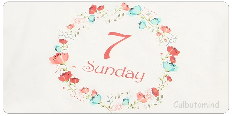 Culbutomind детский Пижамный костюм с короткими рукавами на одну неделю комбинезон 7