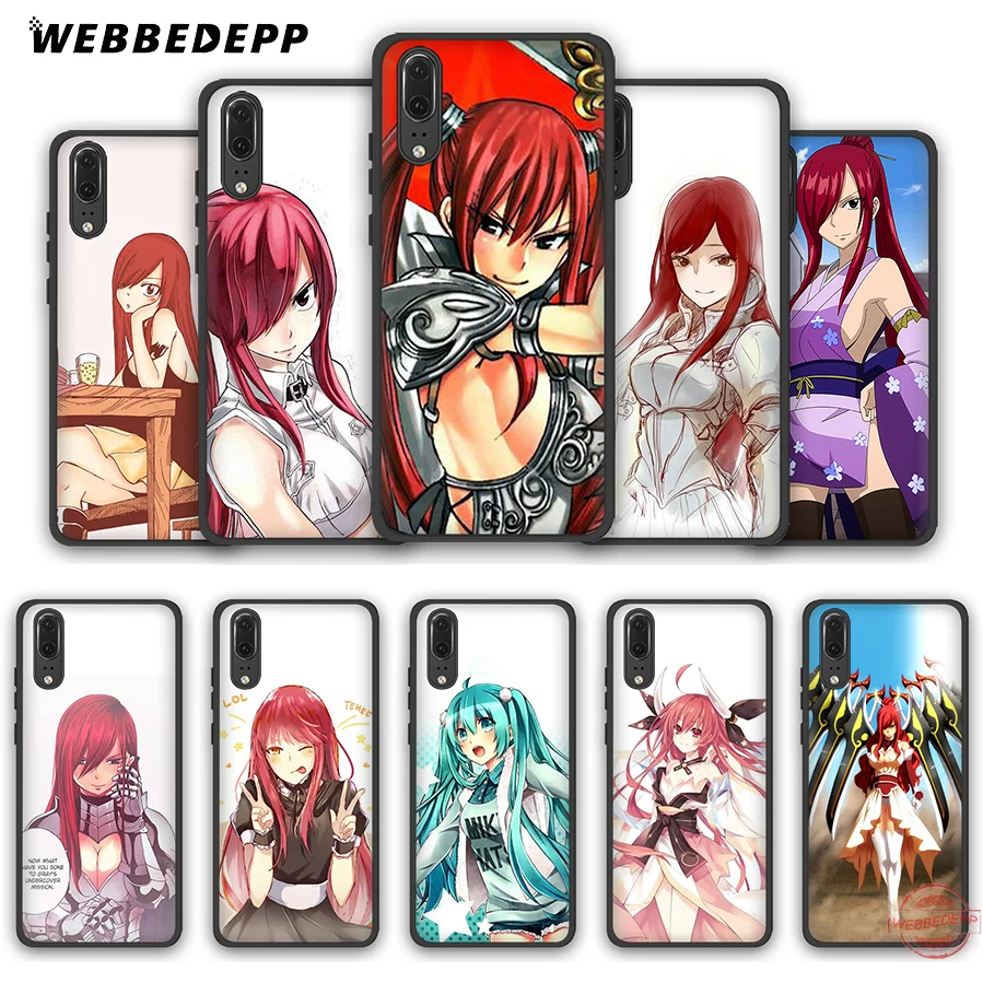 Мягкий чехол WEBBEDEPP Erza Scarlet Fairy Tail для Huawei P8 P9 P10 P20 P30 Lite Pro 2017 2018 2019 | Мобильные