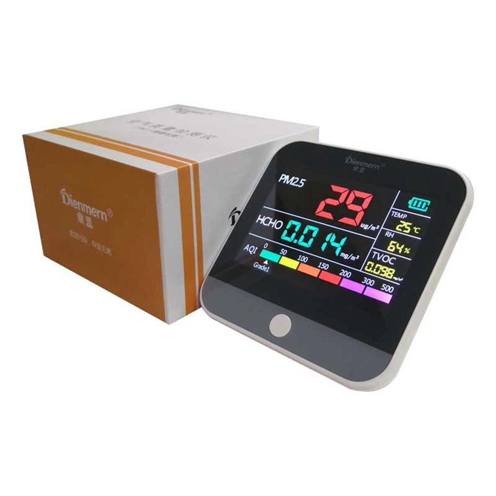 

Digital Formaldeyde Detector HCHO TVOC PM2.5 Detector Thermometer Hygrometer Gas Analyzer Household PM 1.0 2.5 10