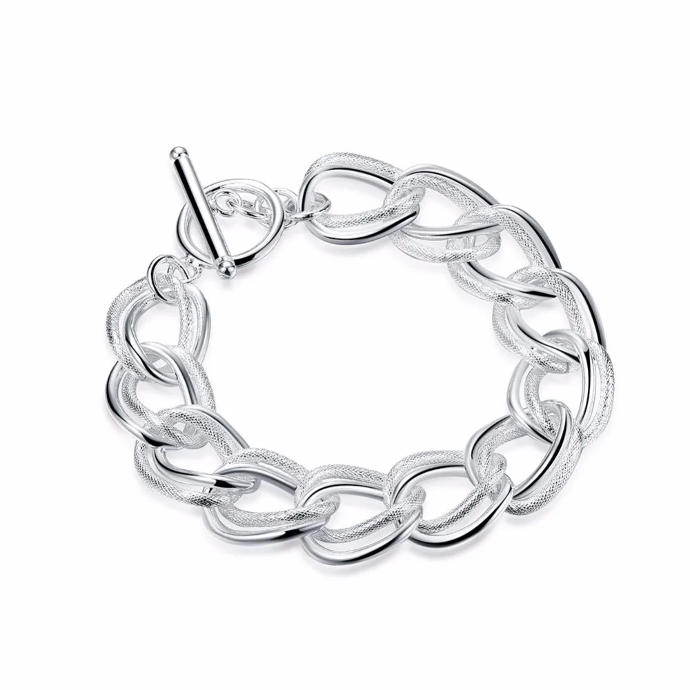 Classic H290 Delicate Bracelet Silver Plated For Women Men's Wholesale Free Shipping Charm Christmas Gifts Fashion Jewelry | Украшения