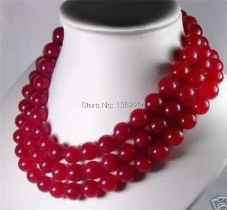 

Wholesale!10mm Red chalcedony long necklace 50" DIY stone women fashion jewelry design