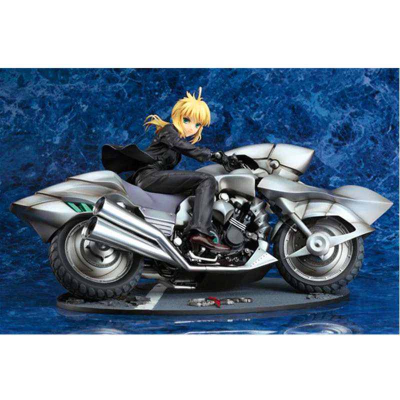 25 см Fate Stay Night Аниме Фигурка Saber фигурка кататься на мотоцикле модель Ver набор