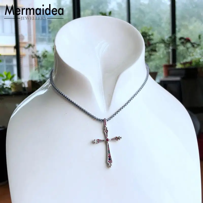 Красочные Подвески Королевский Крест Модная бижутерия посеребренный винтажный