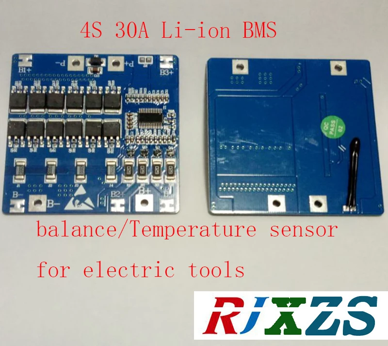 4S 30A lipo литий-полимерный BMS/PCM/PCB плата защиты батареи для 4 пакетов 18650 литий-ионный аккумулятор с балансом с температурой