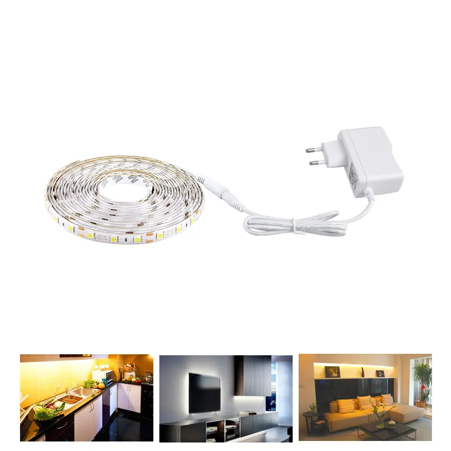 Foxanon RGB Светодиодная лента светильник 5 в USB Светодиодная лента 12 В Водонепроницаемая RGB датчик движения 2835 5050 гибкая лента для ТВ ПК кухни