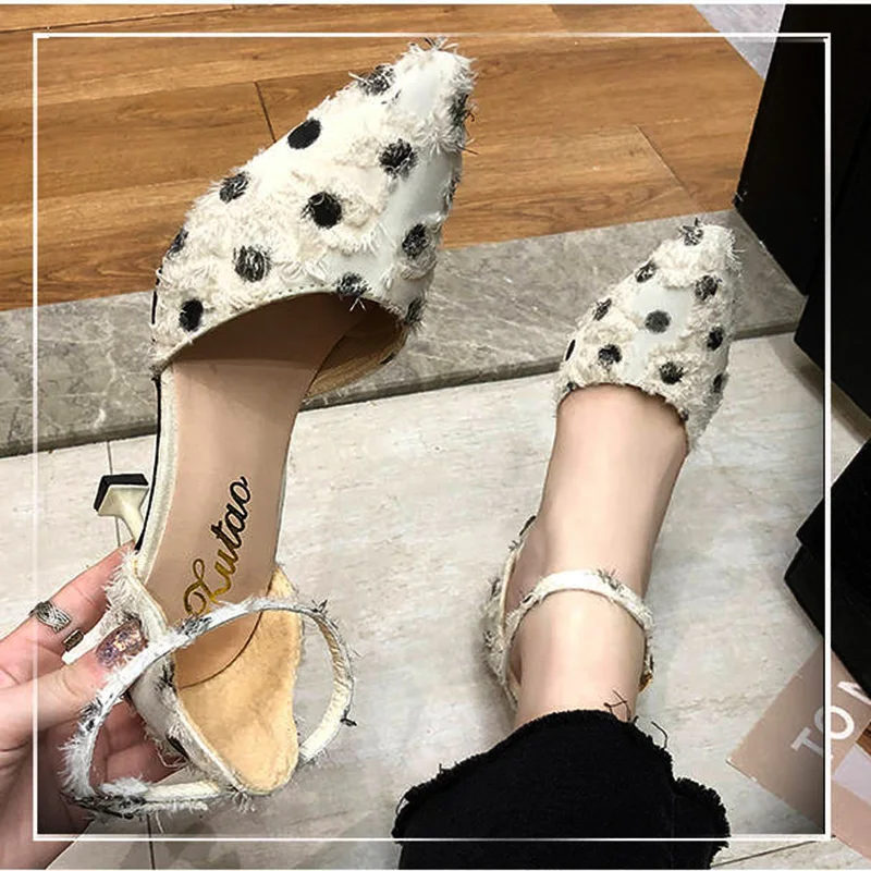 

2019 New High Heels Women Pumps Silk Pointed Toe Wedding Shoes Women Buckle Strap Point Shoes Women Party Banquet high heel Shoe