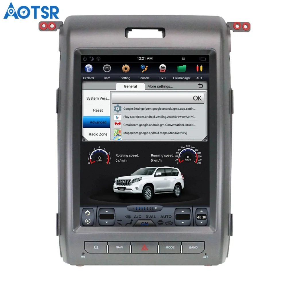 Автомобильный мультимедийный плеер Aotsr Android 7 1 в стиле Тесла без DVD плеера GPS