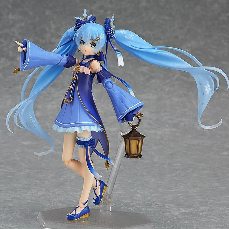 Vocaloid Hatsune Miku экшн фигура фигма Ex-037 мерцающий Сноу версия. Коллекционная модель игрушки куклы 14 см