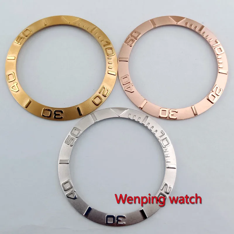 Часы Ободок Новый 38 мм нержавеющая сталь серебро золото вставка для часов aftermarket