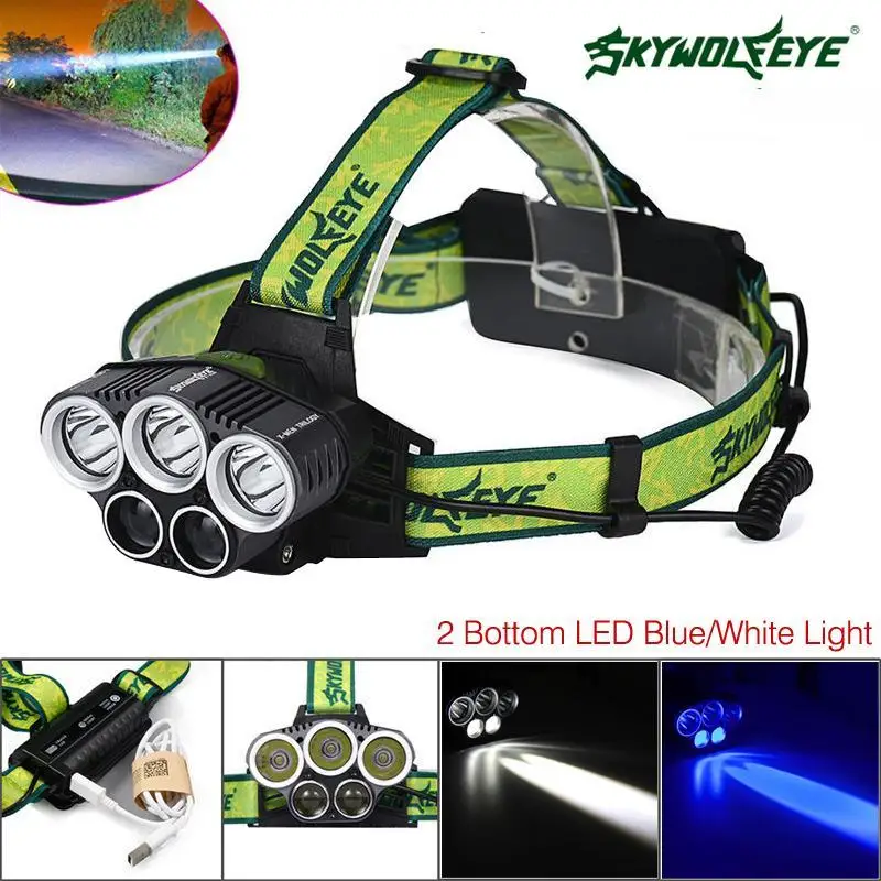 Фонарик SKYWOLFEYE 80000LM LED 5X T6 перезаряжаемый водонепроницаемый яркий аккумулятор 18650
