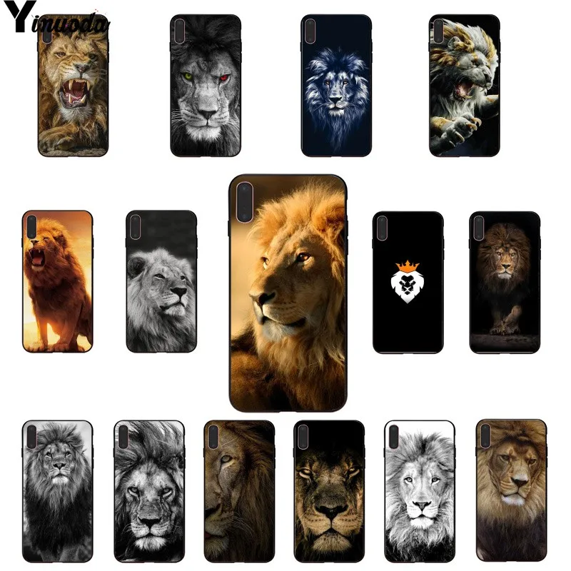 Yinuoda Animals The lion TPU Soft Silicone Phone Case Cover for iPhone X XS MAX 6 6S 7 7plus 8 8Plus 5 5S XR | Мобильные телефоны и