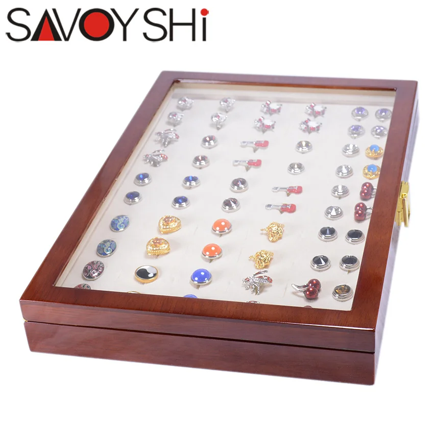 Роскошная стеклянная коробка SAVOYSHI 50 пар шкатулка для ювелирных изделий