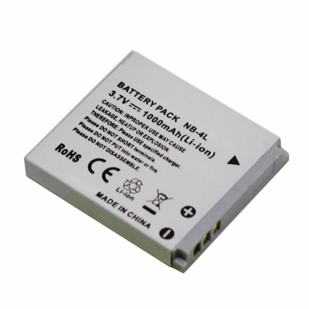 3 шт./лот 1000 мАч NB-4L NB4L NB 4L для Canon IXUS 30 40 50 55 60 65 80 100 I20 110 115 120 130 IS 117 220 225 230 255 H оптовая