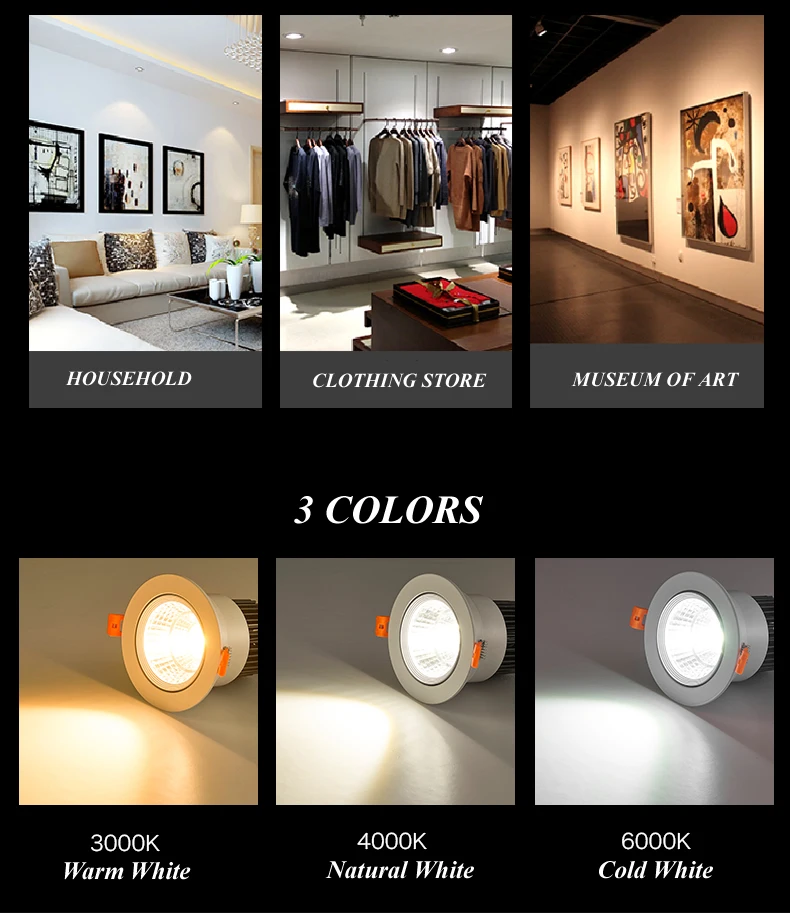 Высокая яркость светодиодный даунлайт с регулируемой яркостью 20 Вт 25 потолочный