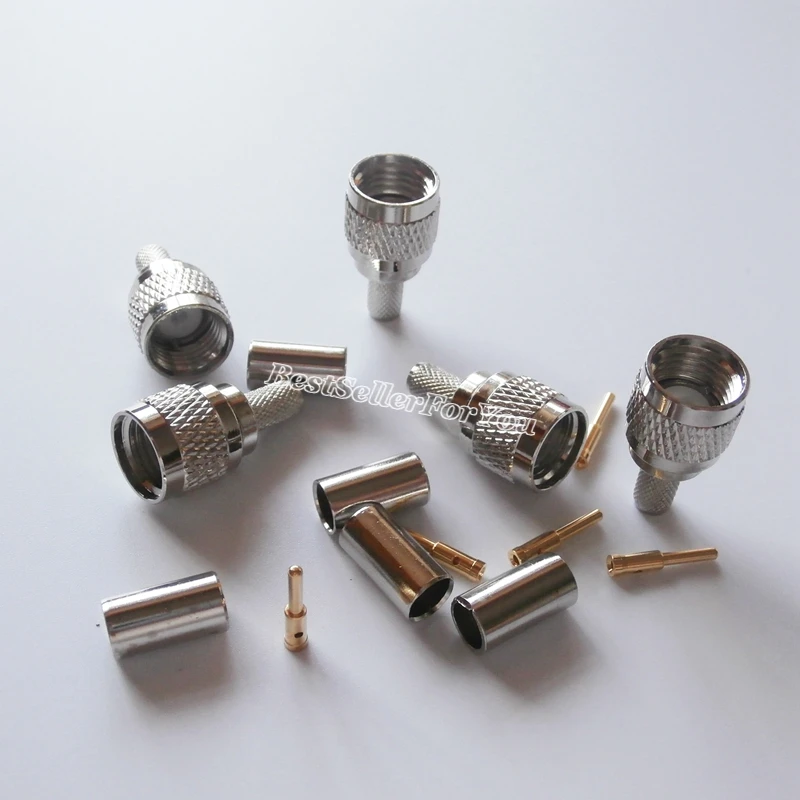 

Разъем MiniUHF Mini UHF, обжимной штекер RG58 RG142 LMR195 RG400, 1 шт.