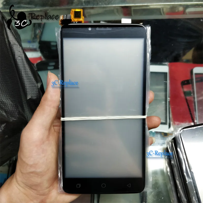 Черный цвет 6 дюймов Вертикальный чехол-книжка для Coolpad T-Mobile Revvl Plus C3701A сенсорный