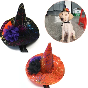 5 шт. товары для собак на Хэллоуин, аксессуары для груминга домашних собак, для маленьких и средних собак, шляпа ведьмы, шапка Хэллоуин, детские подарки