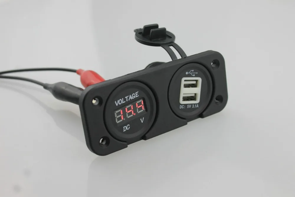 Новинка автомобильное зарядное устройство 2 в 1 12 24 В с двумя USB портами