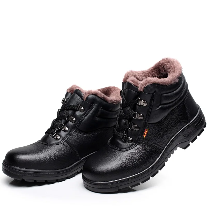 Break Out New Men Winter Boots Snow for Ankle Warm with Plush&ampFur Work Safety Shoes 45 46 | Обувь