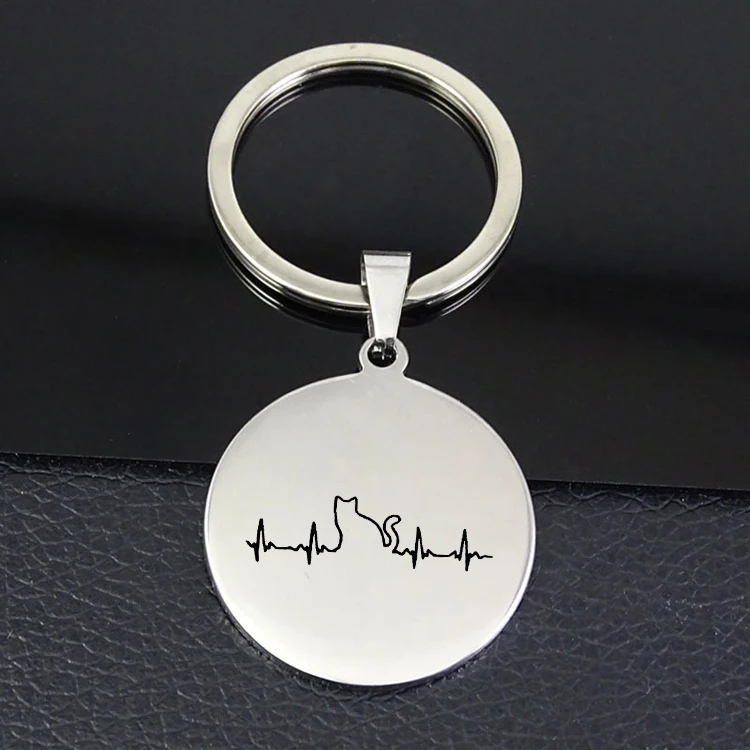 

Cat Pet Keychain High Quality Stainless Steel Keychains Jewelry Wholesale Price Drop Shipping YP7367