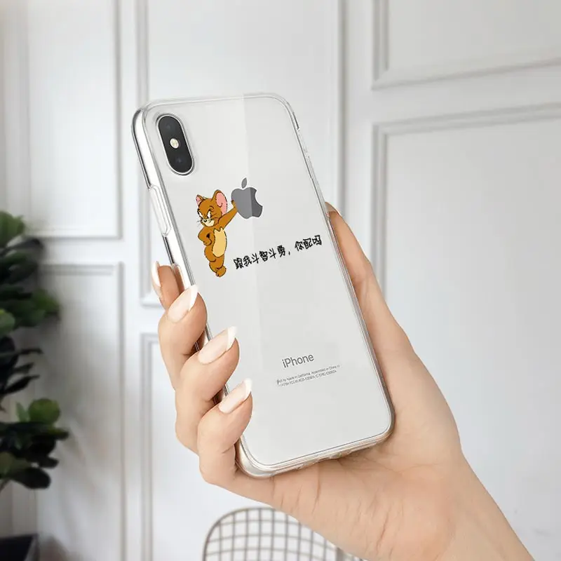 Применимый iphone6 7 8 x xr xsmax прозрачный окрашенный плоский мягкий чехол из ТПУ