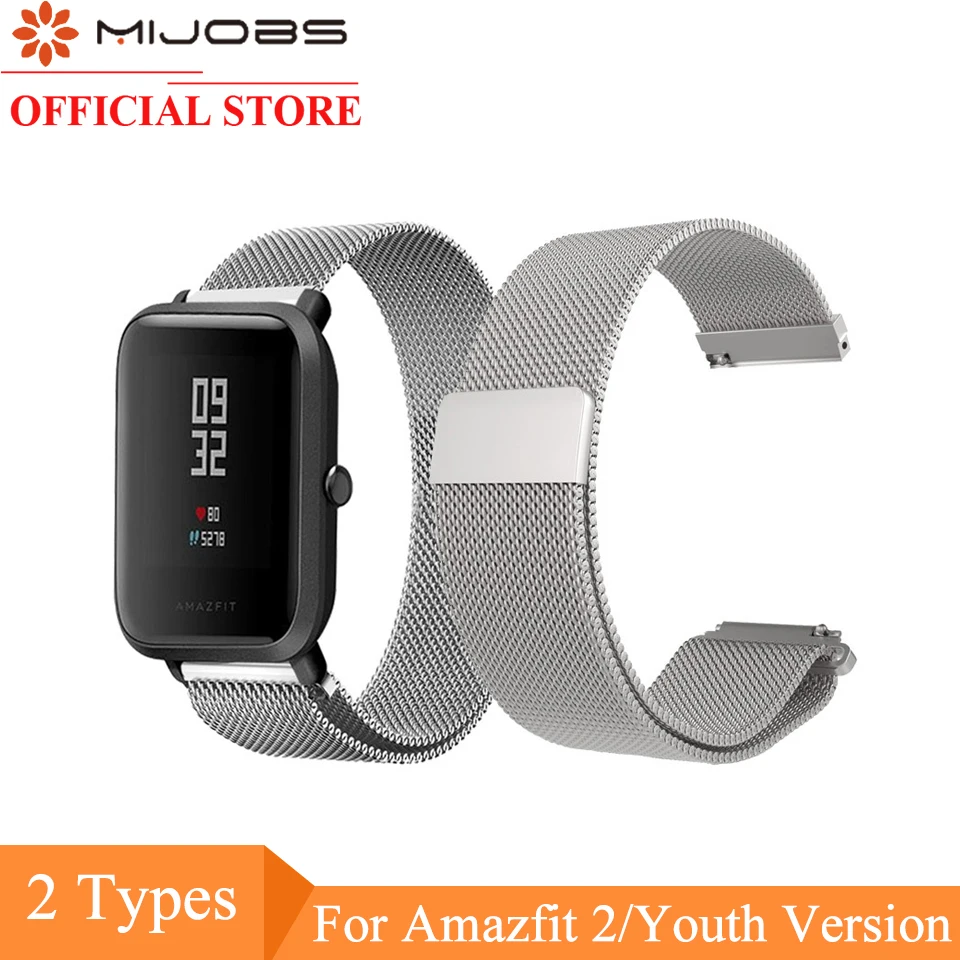 20 мм 22 мм браслет ремешок для Amazfit GTS для Xiaomi Huami Amazfit Bip умные часы металлический ремешок на запястье браслет из нержавеющей стали
