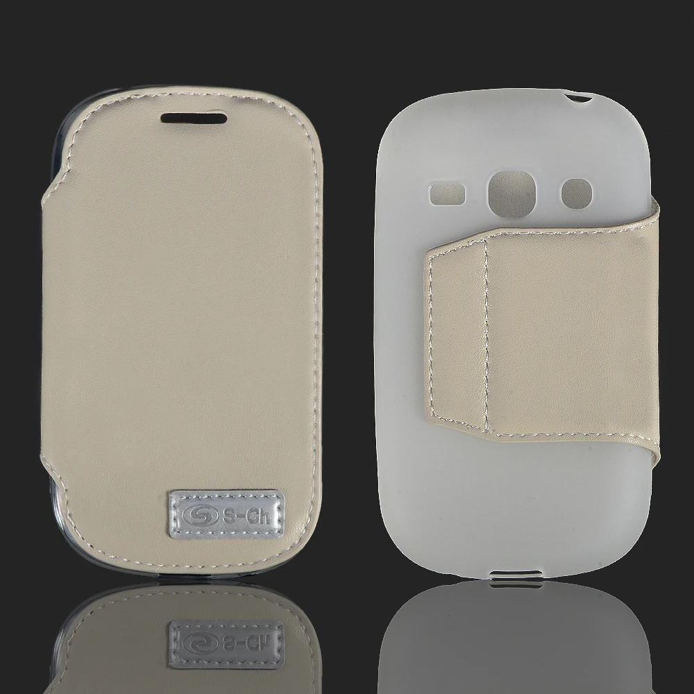 Для Samsung Galaxy Fame S6810 S6812 флип чехол из искусственной кожи ТПУ для телефона мягкий