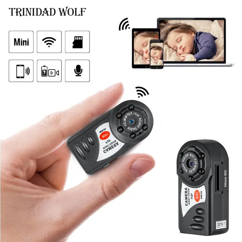 Q7 мини камера 720P Wifi DV DVR беспроводная IP камера Фирменная Новинка Мини видеокамера рекордер инфракрасное ночное видение маленькая камера