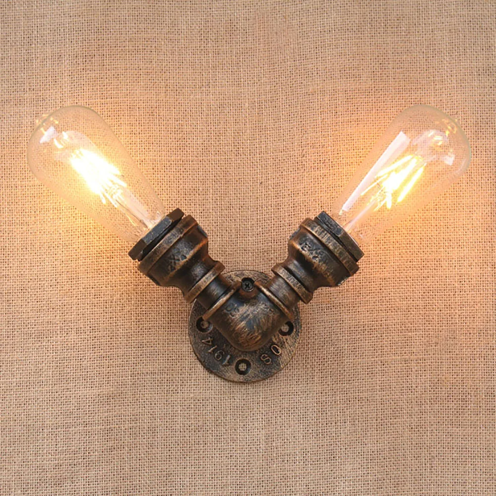 9 режимов черные железные винтажные Настенные светильники для водопроводных