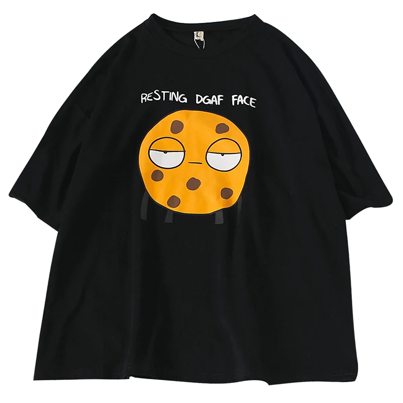 Черная футболка с короткими рукавами и круглым вырезом принтом буквенным 3/4