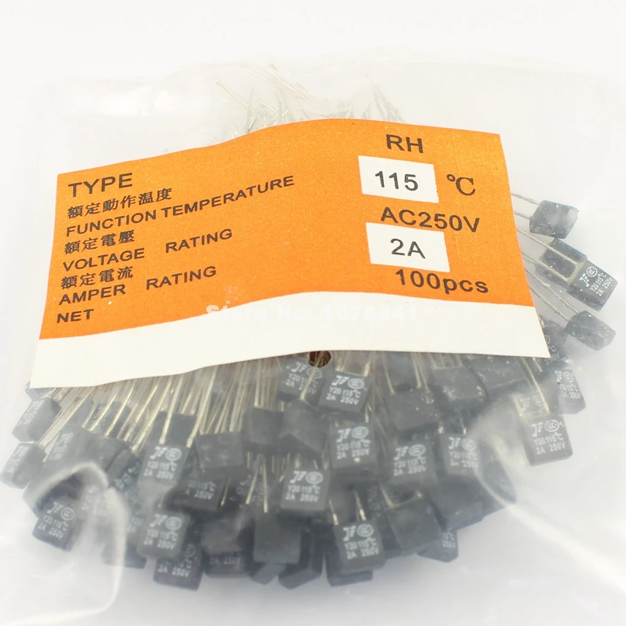 10 шт. Новый тепловой предохранитель RH 115 градусов 2 А 250 В|thermal fuse 2a|thermal fusethermal 2a 250v |