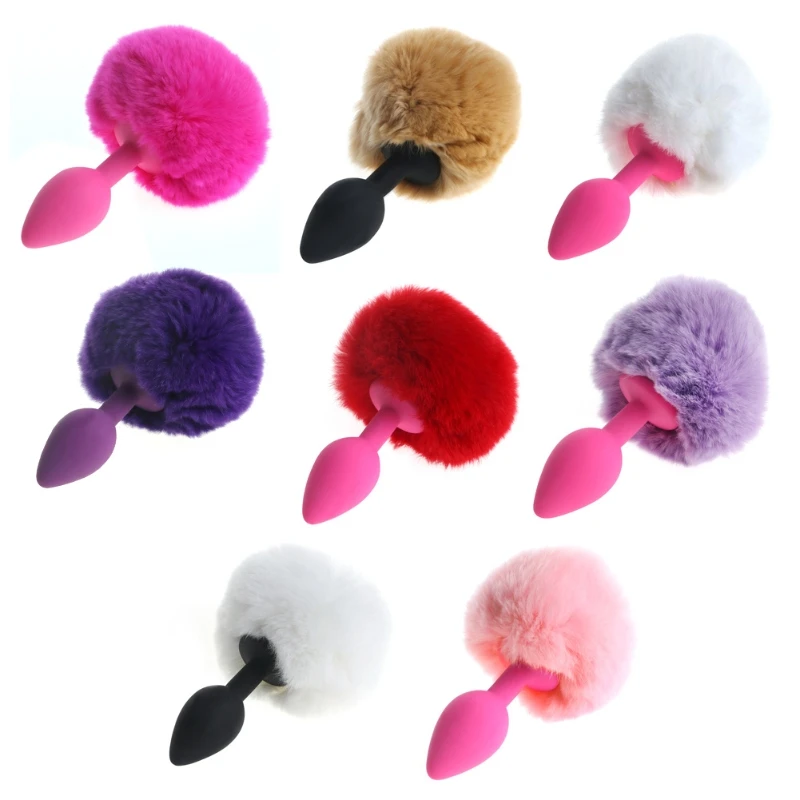 Анальная пробка с хвостом кролика анальные секс-игрушки для взрослых на заднем