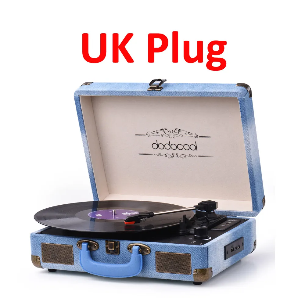 UK Dodocool 3 скорости беспроводной стерео проигрыватель встроенный динамик Bluetooth динамик поддержка SD карты USB вход функция записи - Цвет: UK