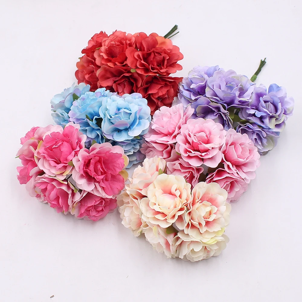 Недорогие шелковые розы искусственные пионы высокого качества букет свадебное