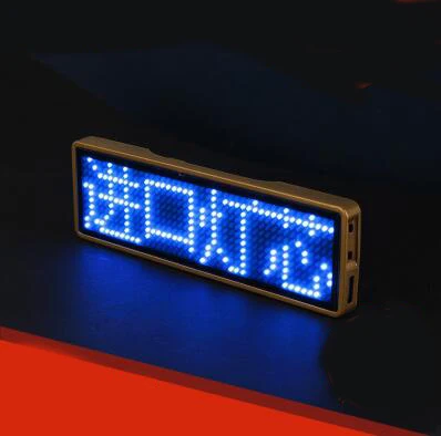 6 мм Bluetooth светодиодный неоновый экран микро USB светодиодный дисплей для значка визитная карточка Рабочая пластина прокрутка шрифт 11*44 смартфон