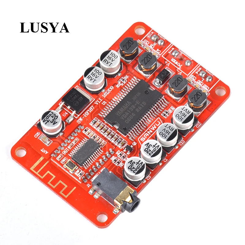 Lusya Yamaha YDA138 Класс D двухканальный стерео Bluetooth цифровой усилитель доска 2X10 Вт DC8-14V A6-014