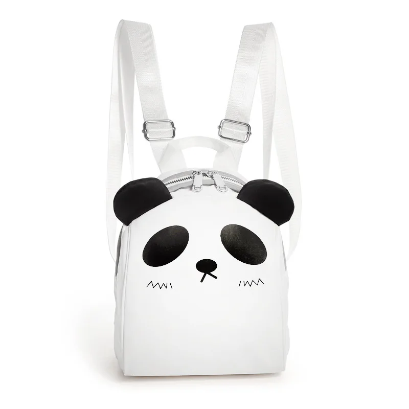 

Рюкзак с милыми животными в стиле панды с ушками для девочек, школьный рюкзак, повседневный водонепроницаемый дорожный рюкзак черного и бел...