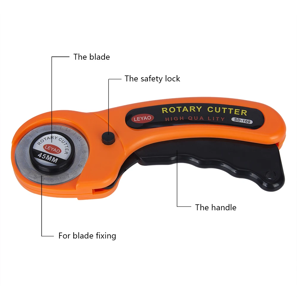 45 мм Вращающийся резак для ткани бумаги винила Круглый режущий диск лоскутное