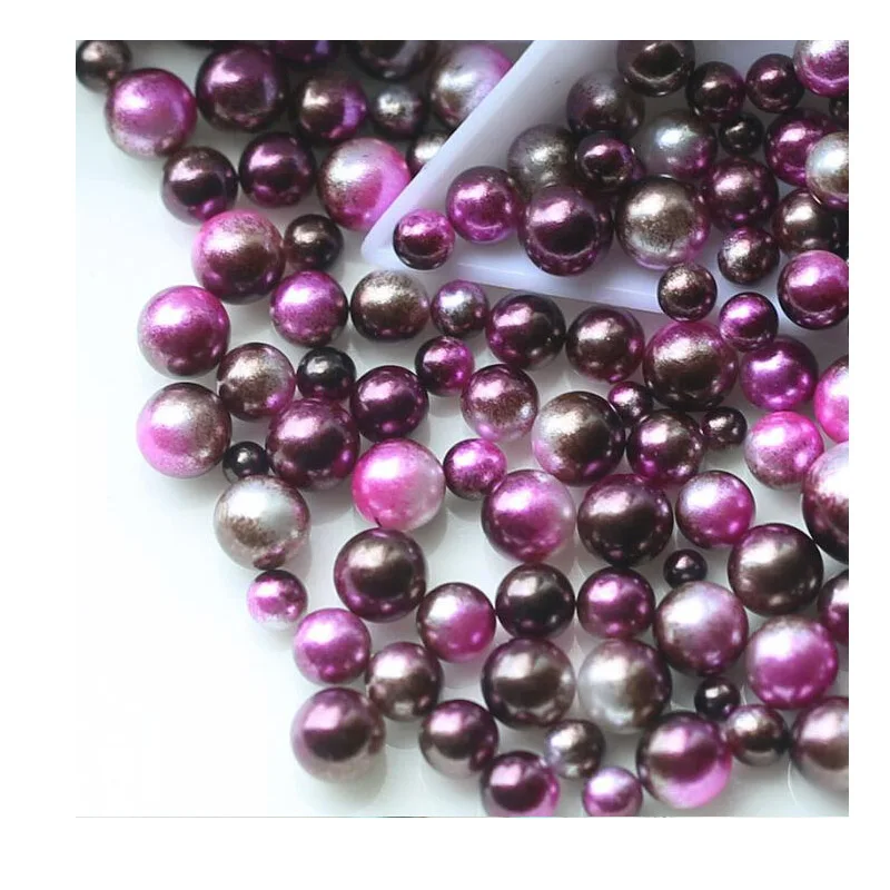 Цветные круглые жемчужные шарики CCINEE 3 мм-12 мм без отверстий ABS ювелирных изделий