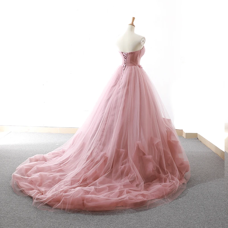 2018 Vintage Blush 3d Floral Applique Evening Pageant Dresses Modest Dubai Arabic Occasion Prom Dresses Long Party Dresses