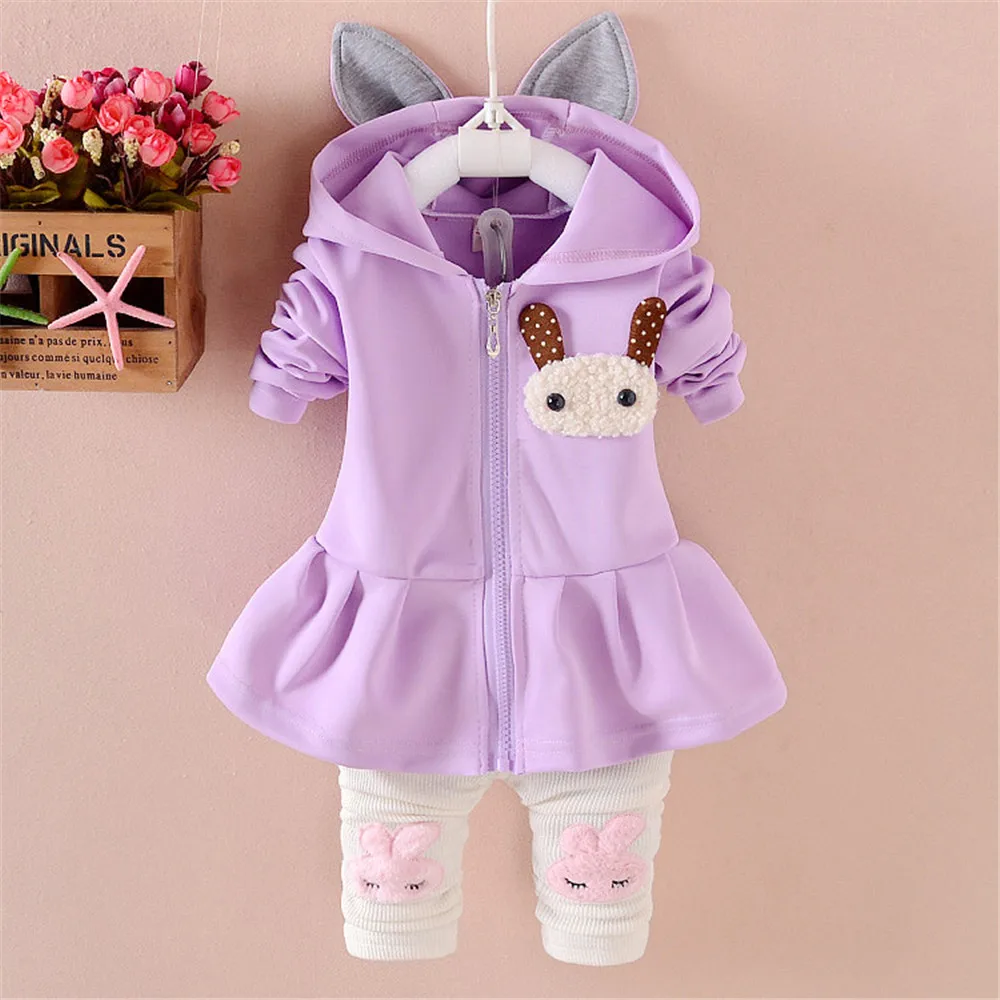 BibiCola/весенне-осенний комплект одежды для девочек с рисунком кролика Спортивный