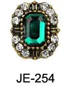 JE254 3D украшение для ногтей Металл/Стекло Стразы для ногтей японский сплав Блестящий металлический стикер для ногтей 10 шт./лот украшения для ногтей - Цвет: JE254