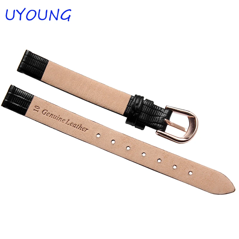 Высококачественный ремешок для часов из натуральной кожи 10 мм 14 маленький размер