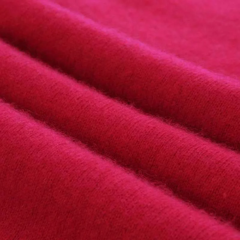 Женский шерстяной вязаный кардиган с длинным рукавом и V-образным вырезом |