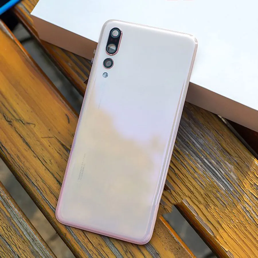 Pink Оригинальное стекло для huawei P20 PRO Задняя крышка батареи задняя дверь Корпус чехол стеклянная панель Замена+ объектив камеры+ клей - Цвет: Pink