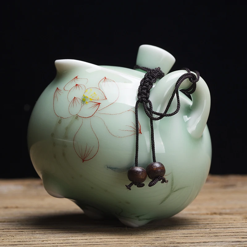 Высококачественный чайник ручной росписи Longquan celadon чайный набор кунг-фу горшок