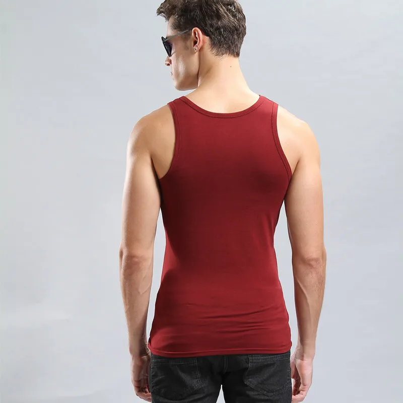 95% Cotton Men's Undershirts vest underwear fashion brand men sexy Mens Sleeveless Top Male Muscle Vest Bottoming Shirt | Мужская